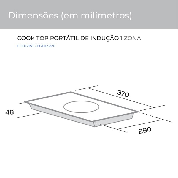 Cooktop Portátil de Indução 1 Zona de Aquecimento Suggar - Imagem principal - 268db787-d548-4912-b82a-ea3cf4863169