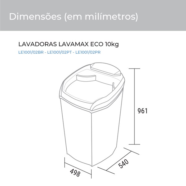 Lavadora Lavamax Eco 10 Kg Branca Suggar - Imagem principal - 2de5888f-798f-49b7-86ef-5e5e601195d4
