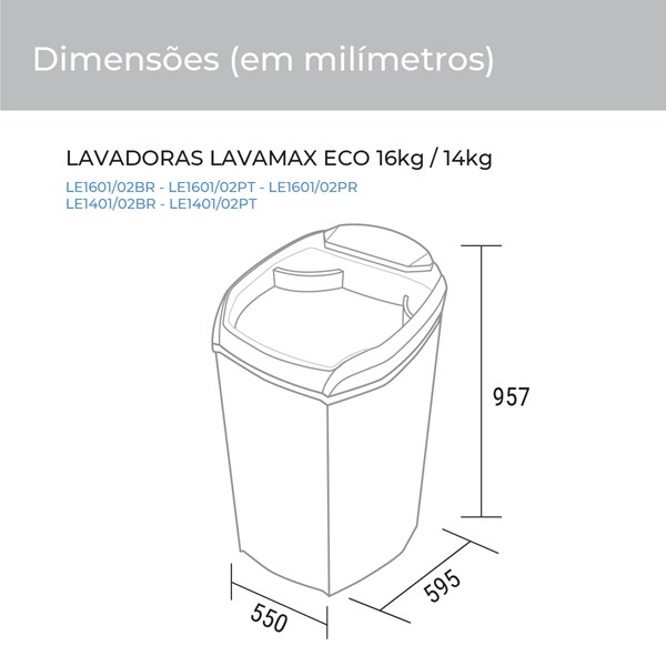 Lavadora Lavamax Eco 14 Kg Branca Suggar - Imagem principal - d2d0065b-0ad3-46fc-a840-365d1d0e30cd