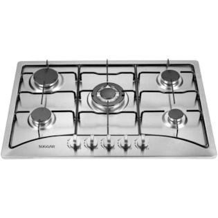 Fogão de Mesa Cooktop 5 Bocas Aço inox à Gás Suggar FG5135IX