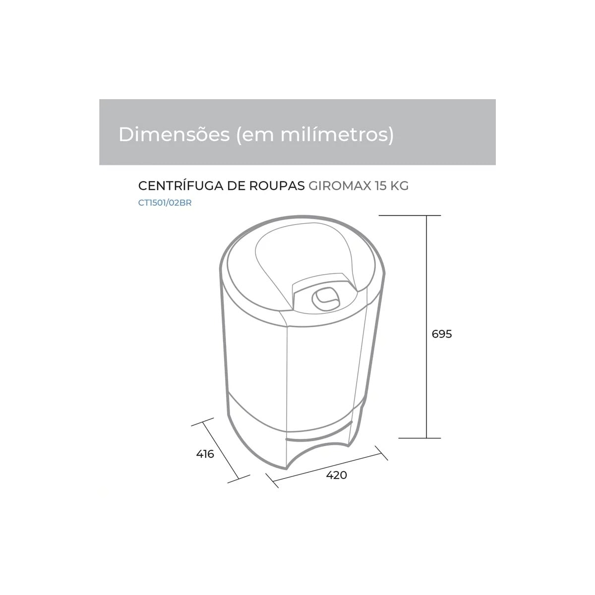 Centrifuga de Roupas Giromax 15 Kg Branca Suggar - fa2a1f8a-023c-4dbe-9cfd-7eba5d893b7e