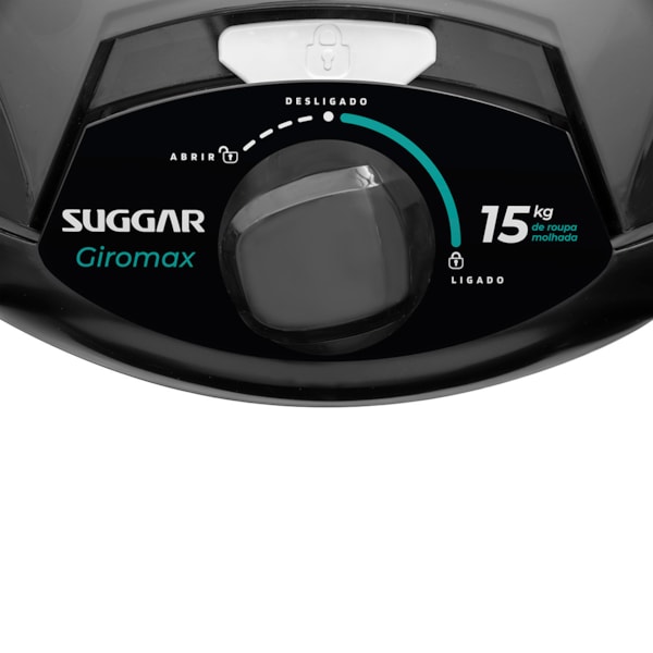 Centrifuga de Roupas Giromax 15 Kg Preta Suggar - Imagem principal - 9b2316cf-8285-4183-8ef8-53a6dab4a3ed