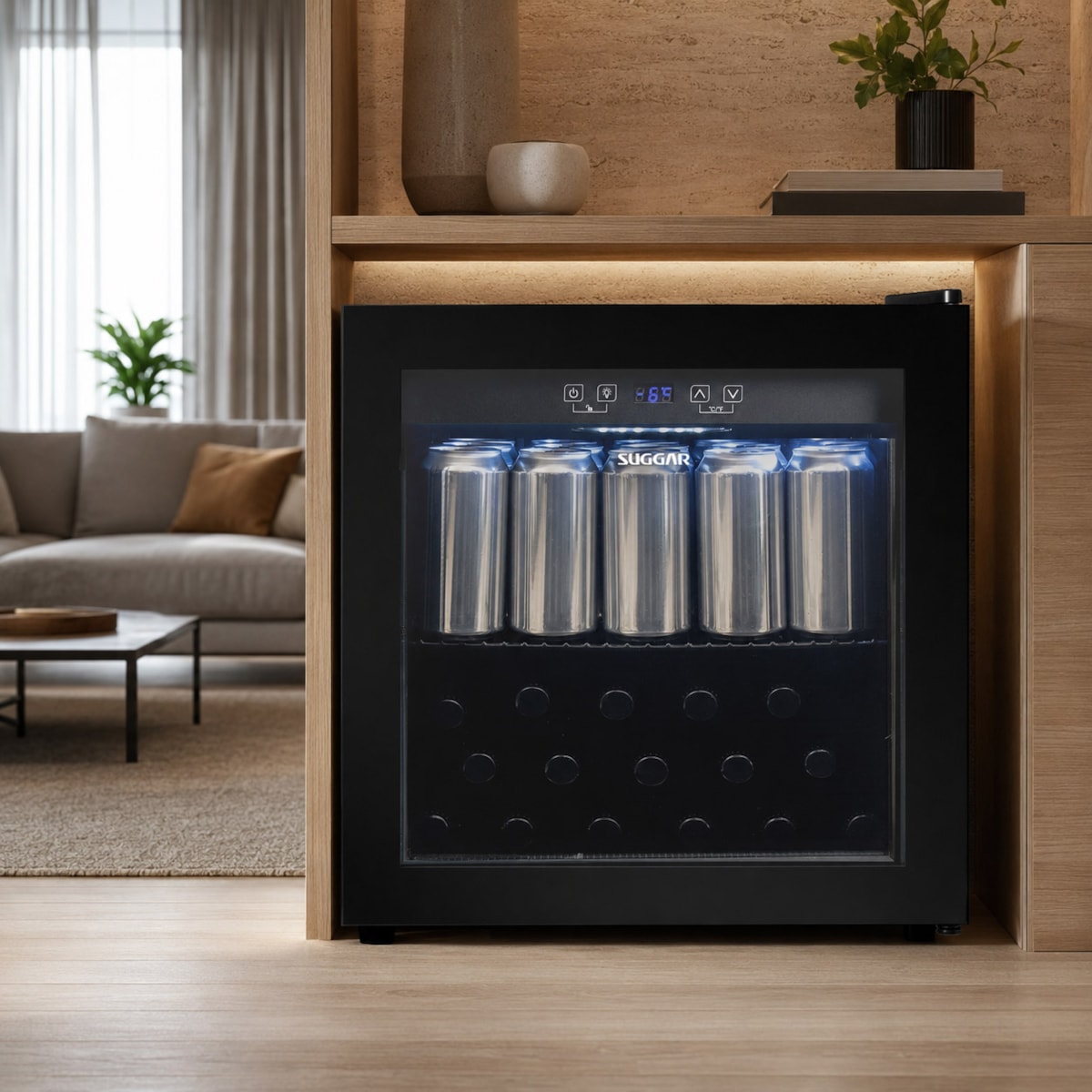 Cervejeira Suggar 48L Preta com Porta de Vidro - Imagem principal - 3c4bc56f-40cd-48d9-816b-ce0aef80cc0c