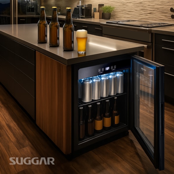Cervejeira Suggar 48L Preta com Porta de Vidro - Imagem principal - e00a510a-6a27-41a4-bef5-430d173f195b
