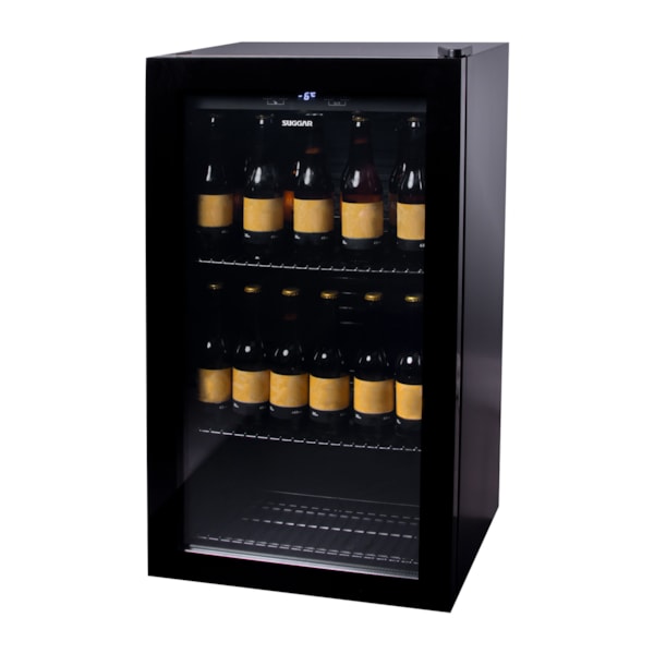 Cervejeira Suggar 98L Preto Porta de Vidro - Imagem principal - 17f8e4b6-ffed-48c6-8352-3a6991a36a8c