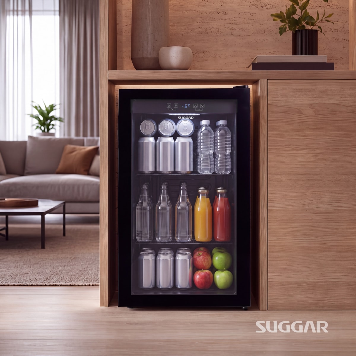 Cervejeira Suggar 98L Preto Porta de Vidro - Imagem principal - f1bb68fc-ce1f-488f-b467-8e7a678262a0