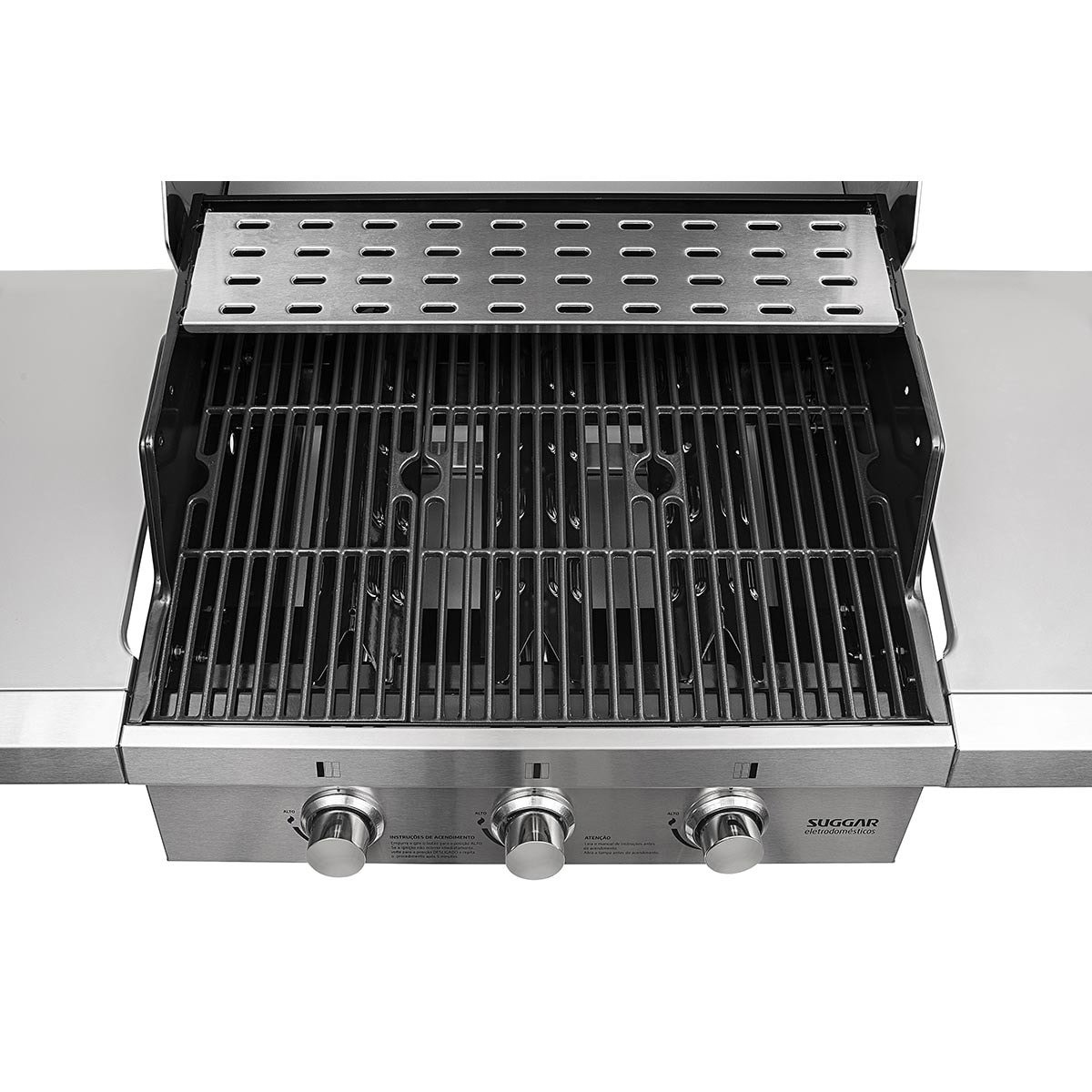 Churrasqueira com Carrinho Inox à Gás Suggar CH5001IX - Imagem principal - 83273d4a-b6af-4c33-8b94-bfba8d725706