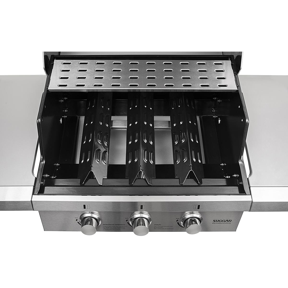Churrasqueira com Carrinho Inox à Gás Suggar CH5001IX - Imagem principal - 16f30583-18f4-418b-8e52-6143e7aade51