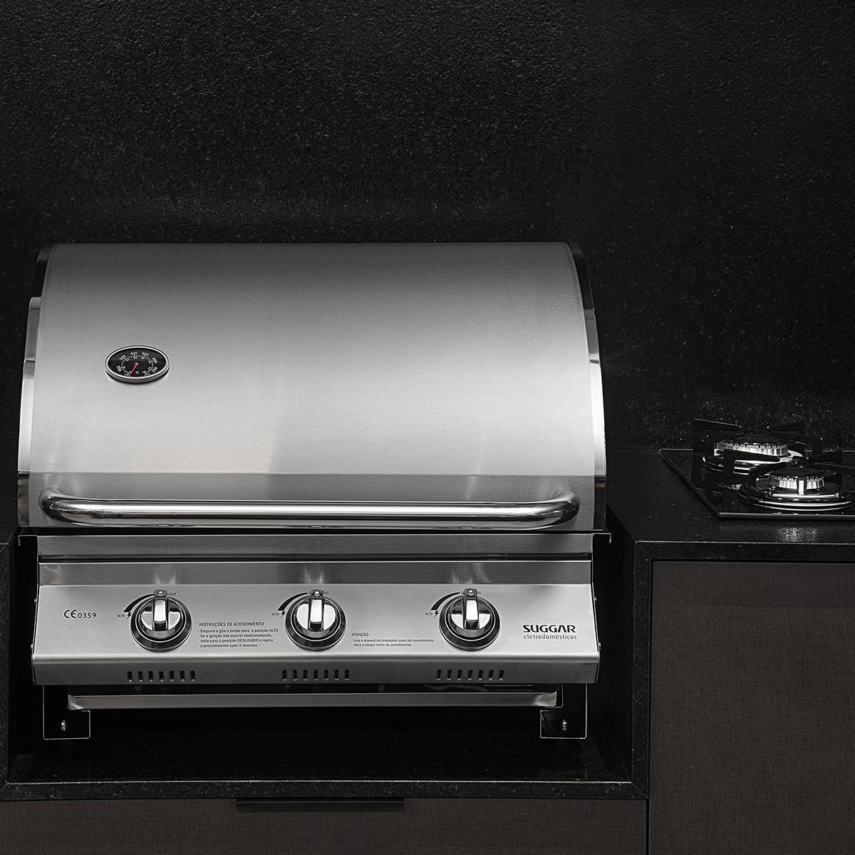 Churrasqueira para Bancada Inox à Gás Suggar CH3001IX - 0d8780a7-842e-4cb1-9df7-18e9a48737fc