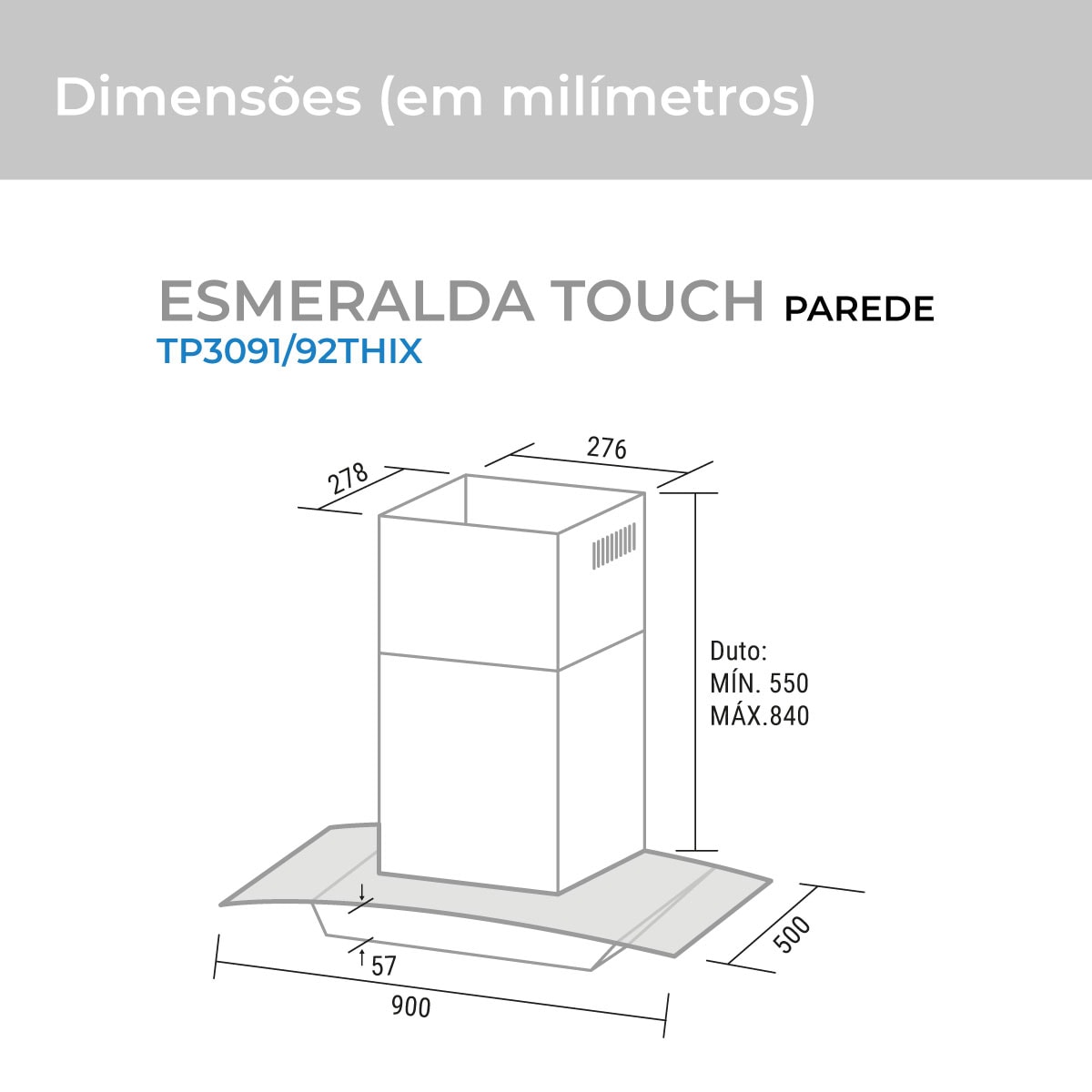 Coifa de Parede Esmeralda Touch 90 Cm Inox Suggar - 4cdd75a7-cc46-4271-9a76-1723e5a0b06a