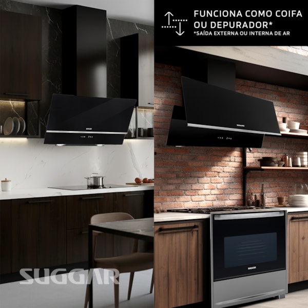 Coifa de Parede Onix 90cm Preta - Imagem principal - ca6d22a6-90ad-4333-9e32-1faacdaaadac