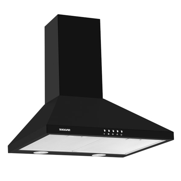 Coifa Parede Piramidal Suggar Ágata Led Preta 60cm - Imagem principal - a4a6da1a-dbc0-4568-a7e6-9fb2d8e88b46