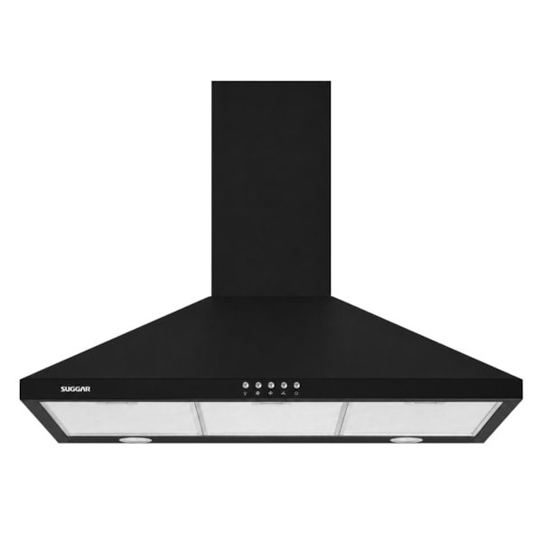 Coifa Parede Piramidal Suggar Ágata Led Preta 90cm - Imagem principal - db04c2d2-5bac-4a4c-97e8-54cbdc29ca7c