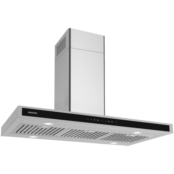 Coifa Safira Ilha Suggar Inox 90cm - Imagem principal - f0dd0f15-5ab6-4444-8880-3aee611f57b4