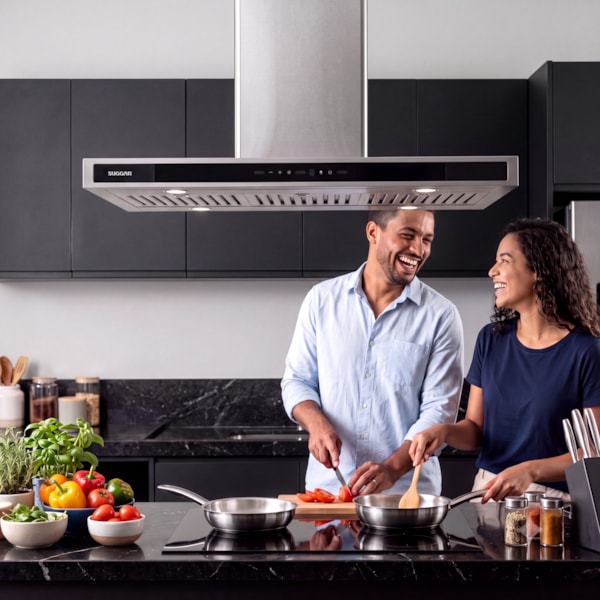Coifa Safira Ilha Suggar Inox 90cm - Imagem principal - 8c664f76-0048-4d2b-9ef9-705515f980b9