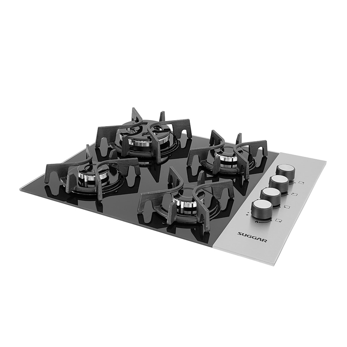 Cooktop 4 Bocas Ferro Fundido Preto Com Inox à Gás SUGGAR - b3aeb131-3fa4-441e-ac2d-b56869fa30cb
