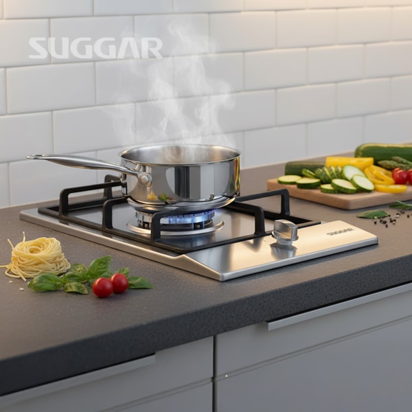 Cooktop a gás 1 boca Inox Bivolt - Imagem principal - 81e11e4a-e33c-4f6e-8b58-8693f3e7dabd
