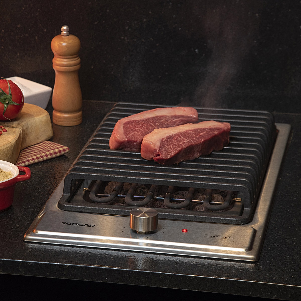 Cooktop Elétrico Inox Barbecue Churrasqueira com Grelha - fe40990d-f6a5-4365-a38f-c062fe389d92