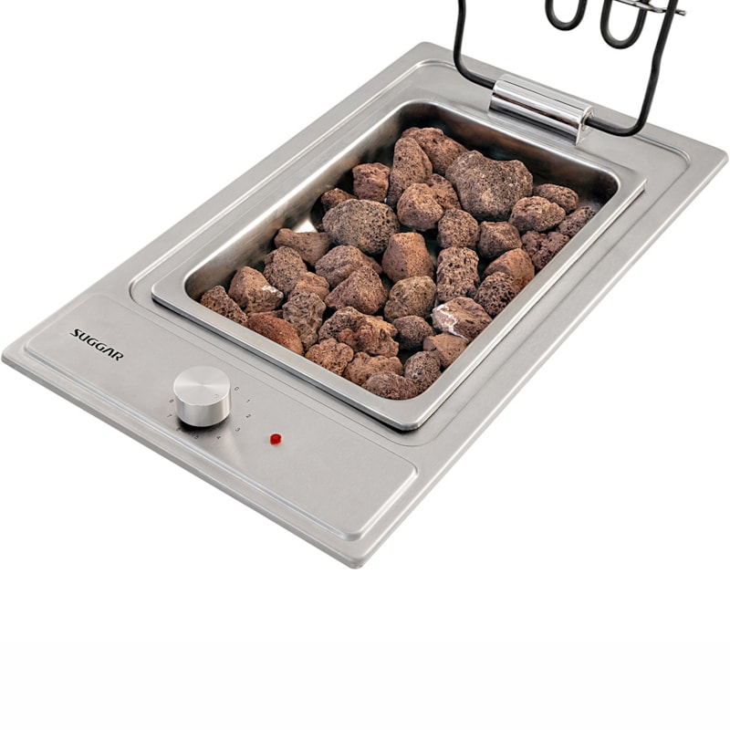 Cooktop Elétrico Inox Barbecue Churrasqueira com Grelha Suggar