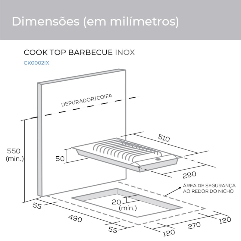 Cooktop Elétrico Inox Barbecue Churrasqueira com Grelha Suggar