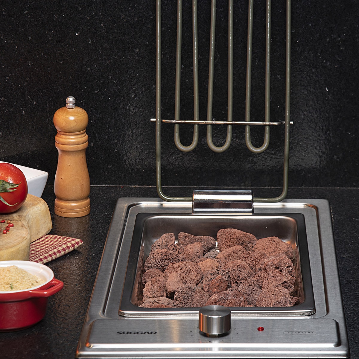 Cooktop Elétrico Inox Barbecue Churrasqueira com Grelha - 3e004531-df65-4f19-977d-56b7beb66efc