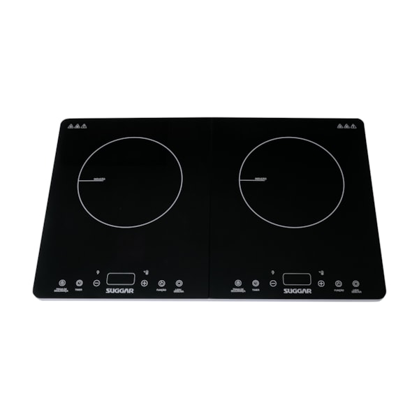 Cooktop Portátil de Indução 2 Zonas Preto - Imagem principal - 44b38891-aca7-4c18-af80-fb5596c28a2b