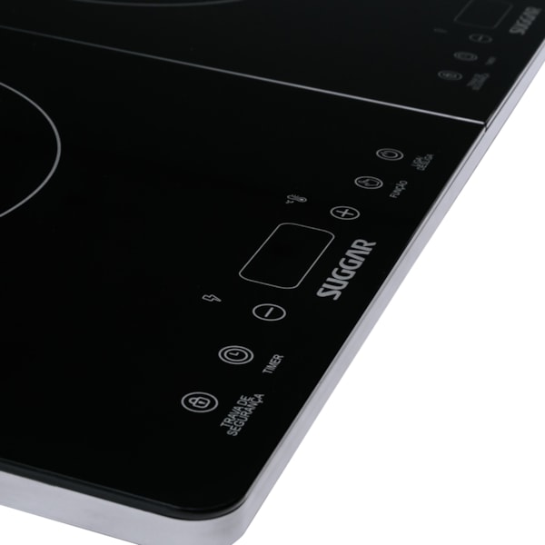 Cooktop Portátil de Indução 2 Zonas Preto - Imagem principal - 71b3089e-f641-425b-8674-3eb2249c8f7d