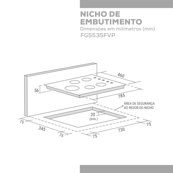 Cooktop Vidro Preto 5 Queimadores FG5535FVP - Imagem principal - 55137377-8c3f-4589-8aa2-15bb68dd86d4