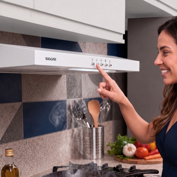 Depurador de ar Slim 60 Cm Branco Suggar - Imagem principal - 92983d99-95fc-4635-b32f-f062b0f5b452