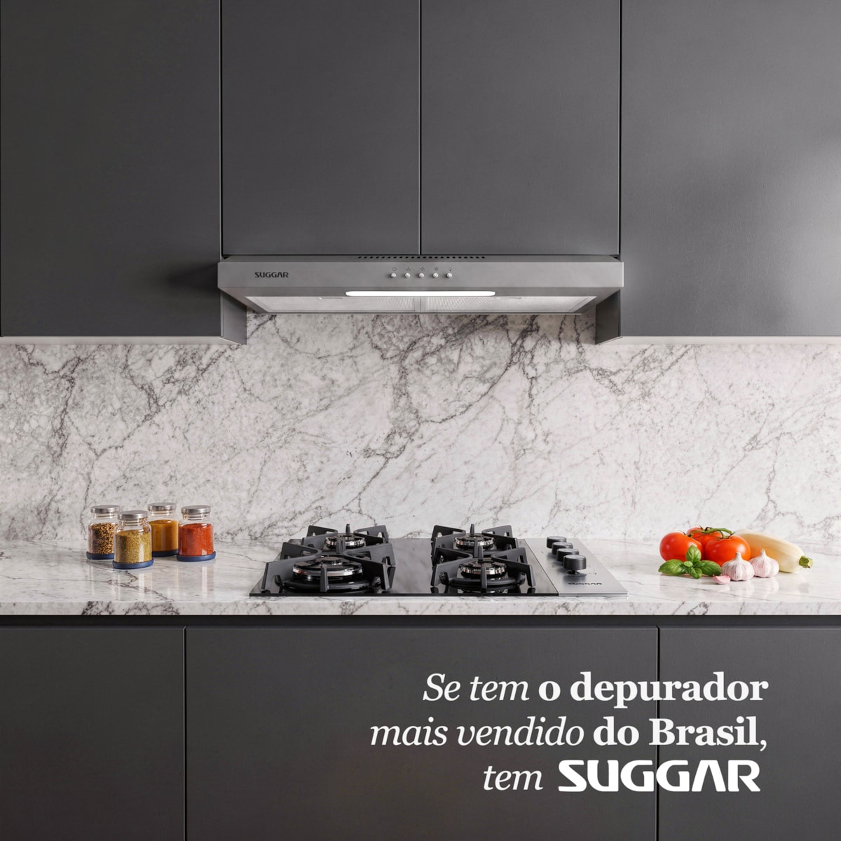 Depurador de ar Slim 60 Cm Prata Suggar - Imagem principal - aa0d9471-294a-42b4-b5ac-39ad3b2ac1da