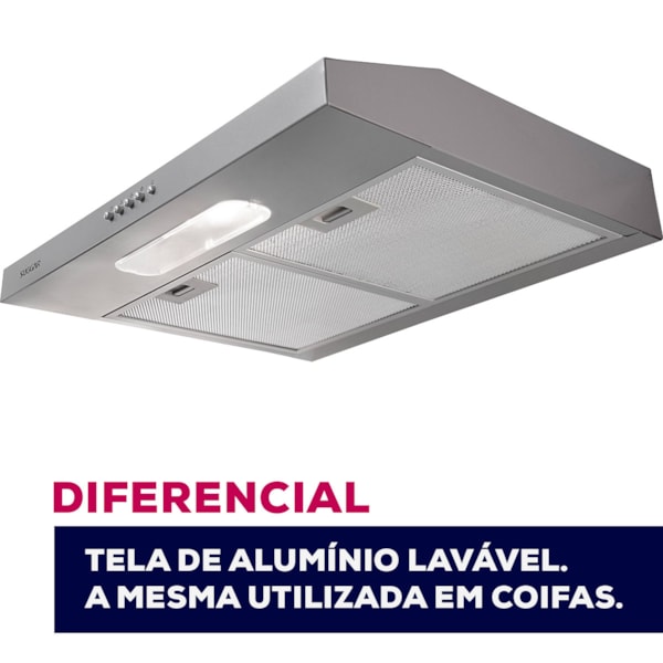 Depurador de ar Slim 60 Cm Prata Suggar - Imagem principal - 1d7da5fe-71e7-4852-bcad-ab1cc5a85e8a