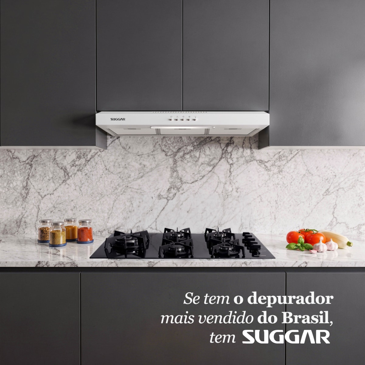 Depurador de ar Slim 80 Cm Branco Suggar - Imagem principal - bf6b0ee8-39b5-4ac3-bf7d-1ff0fd38b195