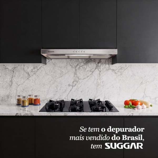 Depurador de ar Slim 80 Cm Inox Suggar - Imagem principal - c728c2b2-b7c8-4a6e-8893-28e6934c25af