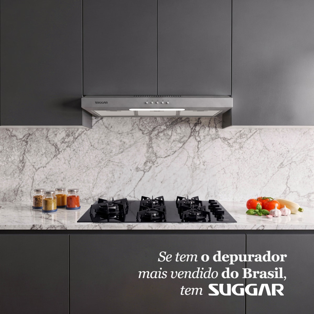 Depurador de ar Slim 80 Cm Prata Suggar - Imagem principal - b43a7aed-32ac-4052-a6e1-2d9239bb1d28
