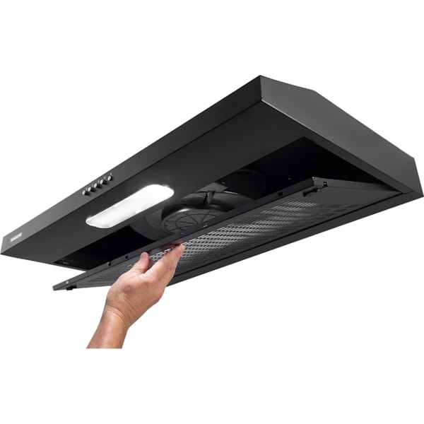 Depurador de ar Slim 80 Cm Preto - Imagem principal - 66222dd5-5352-487e-ab0d-53e29bc08604