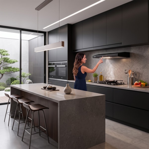 Depurador de ar Slim 80 Cm Preto Suggar - Imagem principal - e5348fda-9d06-42e8-a1dc-884a36b5d942