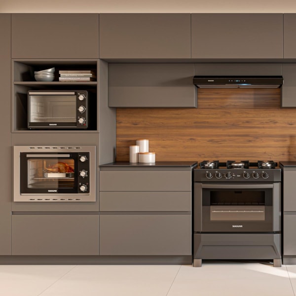 Depurador de ar Slim Touch 80 Cm Preto Suggar - Imagem principal - 66addf60-c016-46b6-bb97-14dde3ddeb75