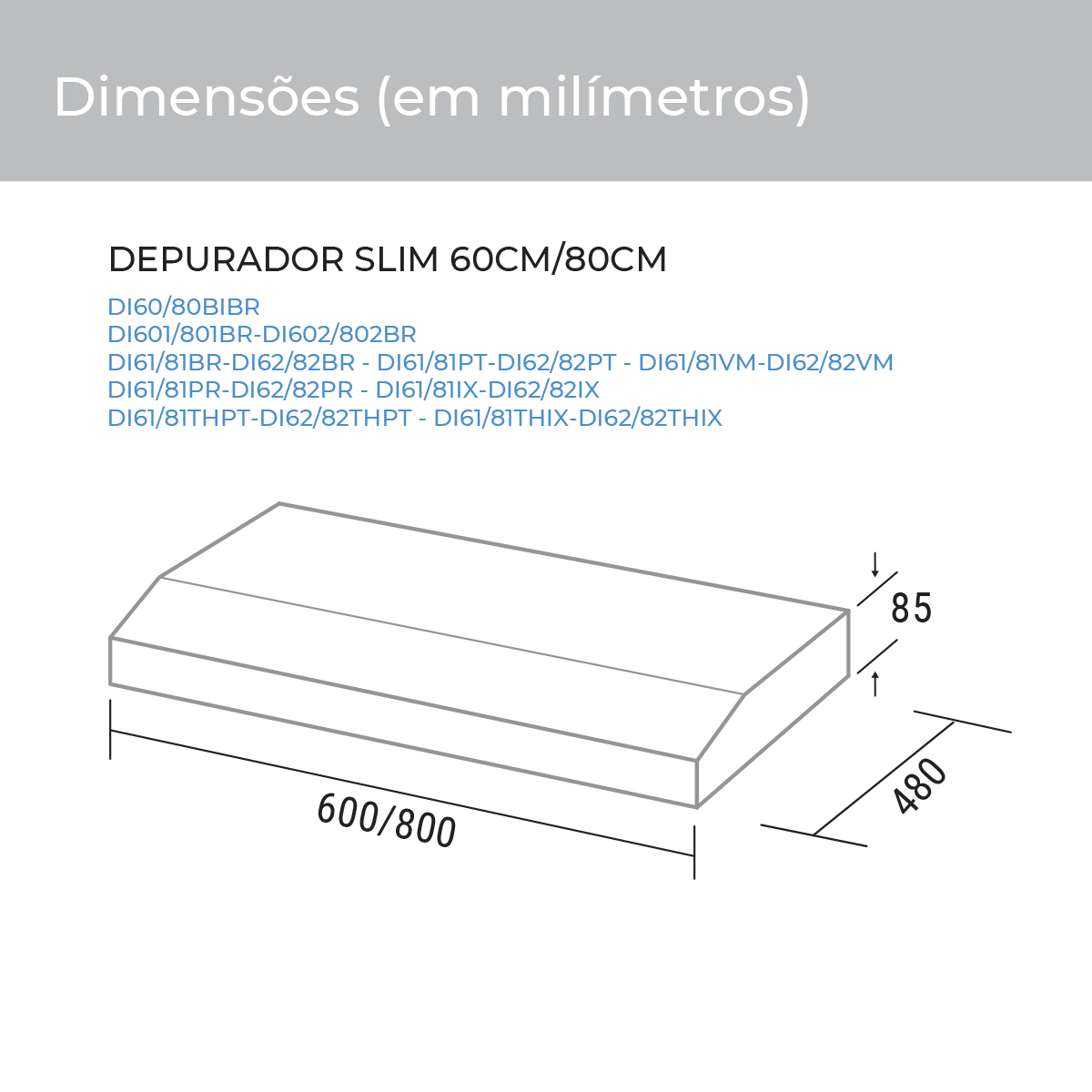 Depurador de ar Slim Touch 80 Cm Preto Suggar - Imagem principal - 49aed7ff-38c5-4947-adac-3a09af261ded