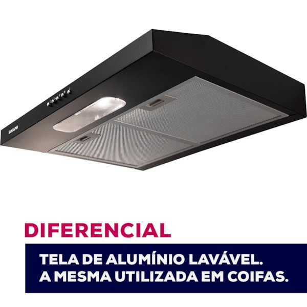 Depurador e Exaustor de ar Slim 60 Cm Preto Suggar - Imagem principal - d24efdd9-70dc-489b-a0af-22ad4cf098c8