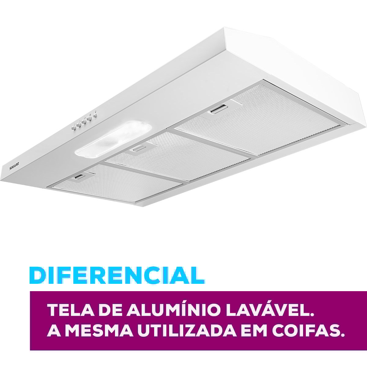 Depurador e Exaustor de ar Slim 80 Cm Branco Suggar - 848257c1-8666-4a00-b61b-b38668b78760