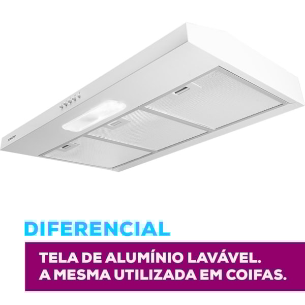 Depurador e Exaustor de ar Slim 80 Cm Branco Suggar - Imagem principal - 5970d3c9-2fa2-4ead-9829-87048b3cac9b