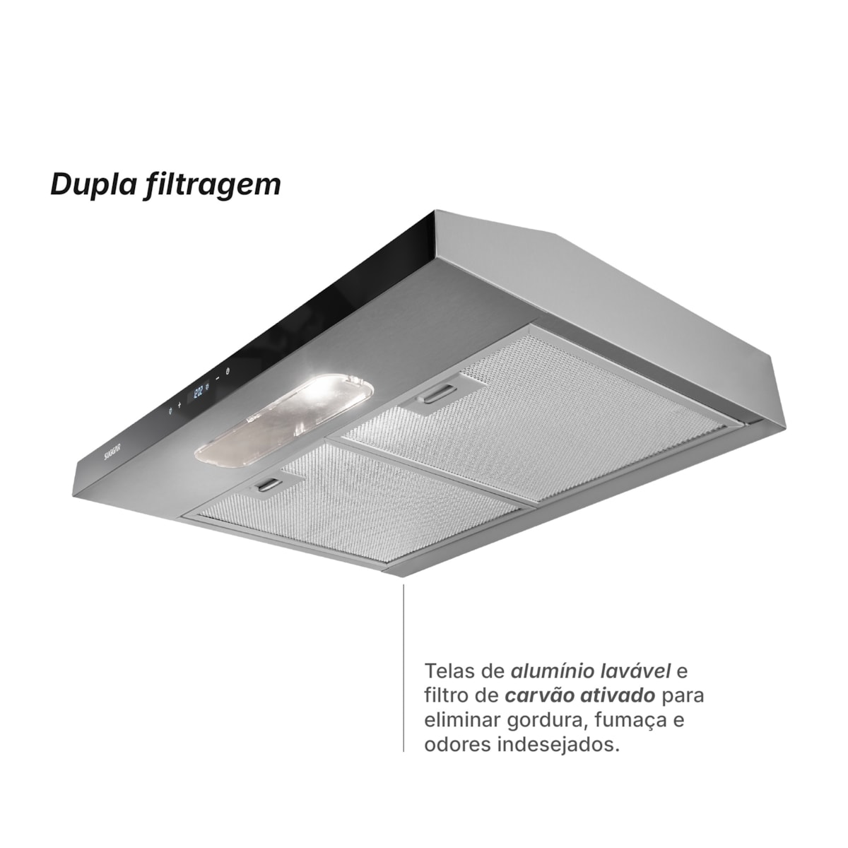 Depurador e Exaustor de ar Slim Touch 60 Cm Inox Suggar - Imagem principal - e80e003e-92d7-48ec-8db7-565f95da6392
