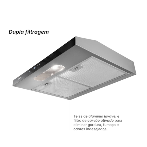 Depurador e Exaustor de ar Slim Touch 60 Cm Inox Suggar - Imagem principal - 6853a961-c2f7-4ccb-9f07-47a7770cf3e1