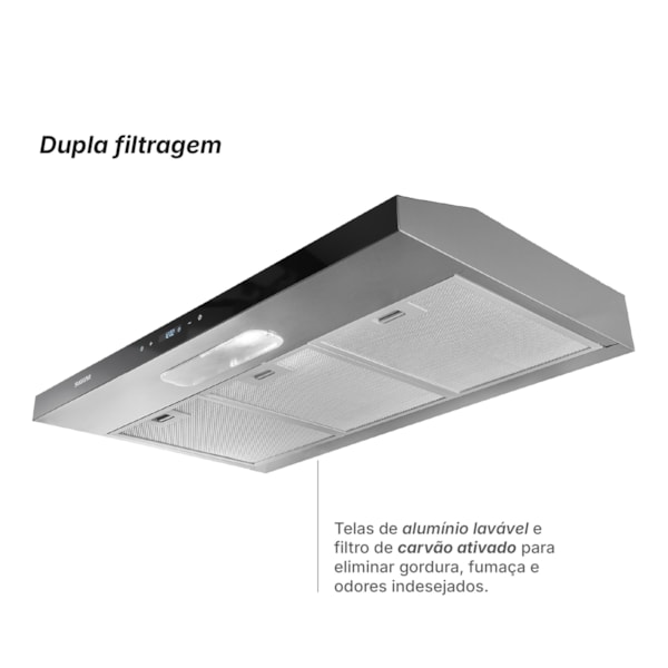Depurador e Exaustor de ar Slim Touch 80 Cm Inox Suggar - Imagem principal - d17afb74-f0cc-41fa-b4c6-0ded110846d3