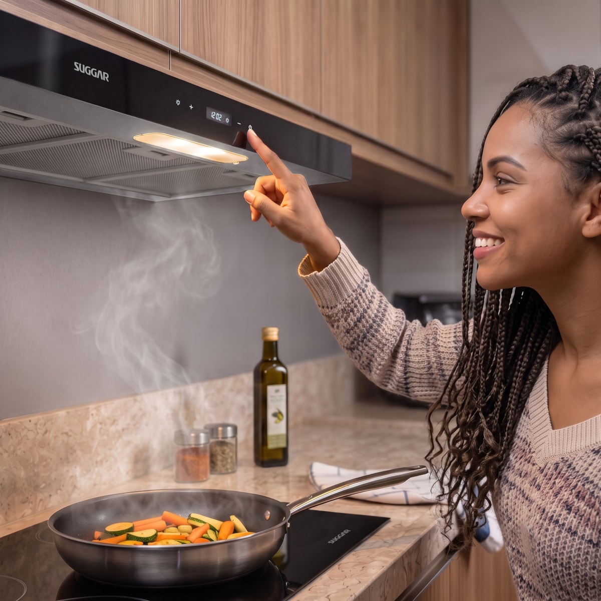 Depurador e Exaustor de ar Slim Touch 80 Cm Inox Suggar - Imagem principal - 96675ce3-844a-4938-bbf5-517b2048ccb1