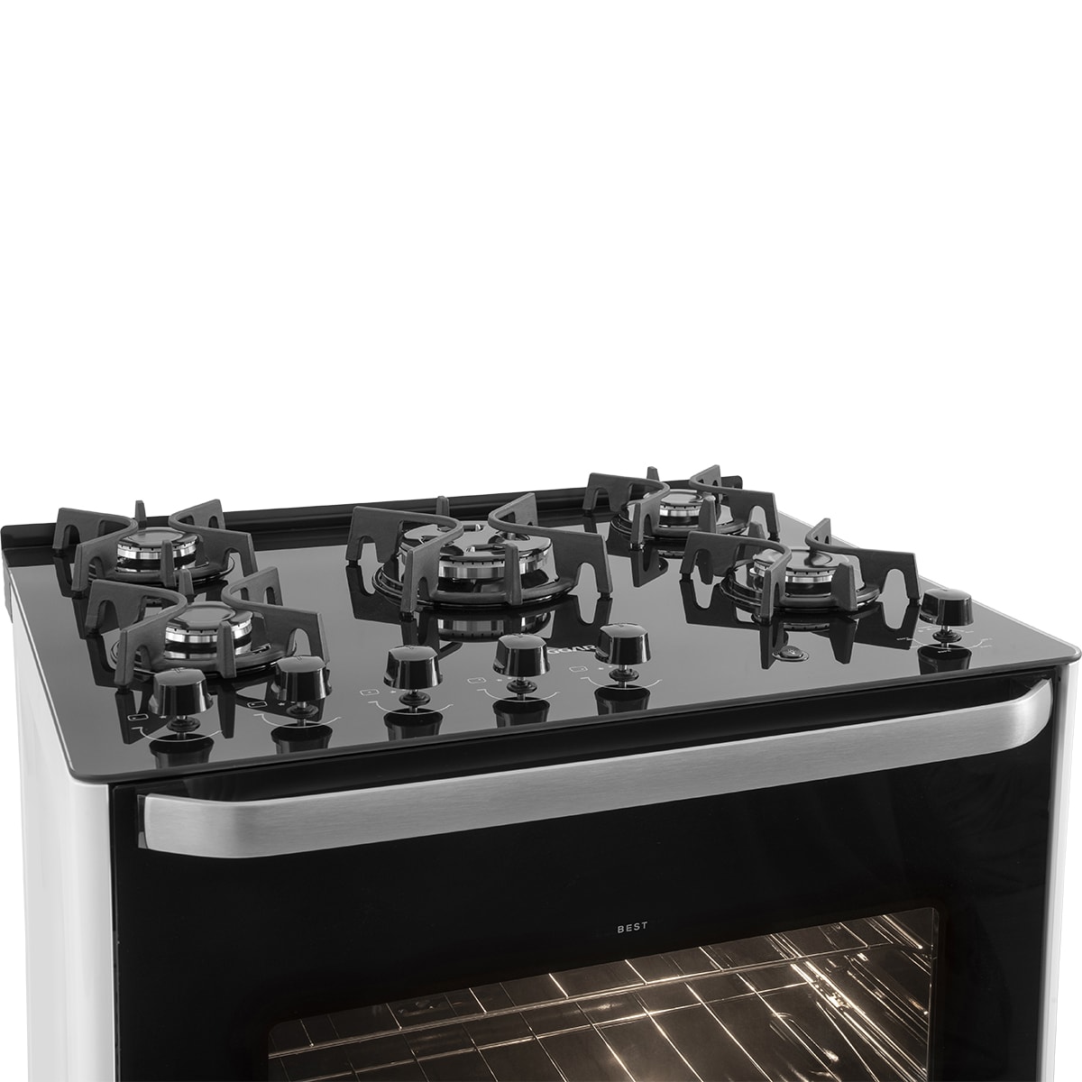 Fogão Best Grill Mesa de Vidro 5 queimadores Branco - 405838ce-a48f-432c-9220-396d577b0f51