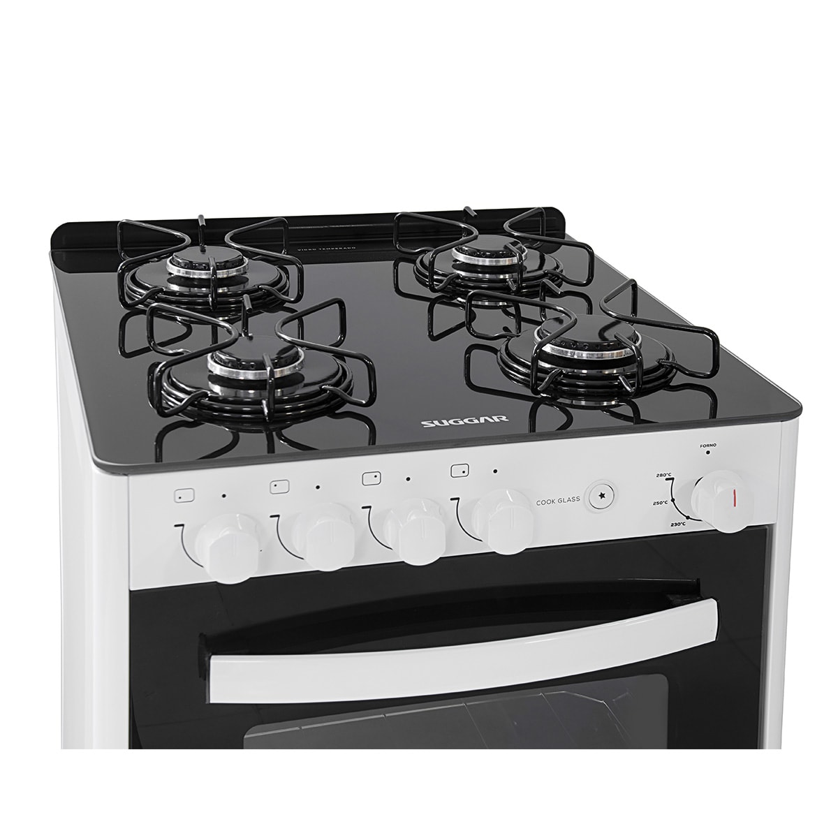 Fogão Cook Glass 4 Queimadores Branco Bivolt FGVCG410BR Suggar - 9f9ef004-9e5e-4795-a5e9-4fb6604d945a