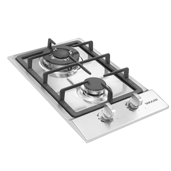 Fogão De Mesa Cooktop 2 Bocas Aço Inox À Gás Suggar FG2002IX