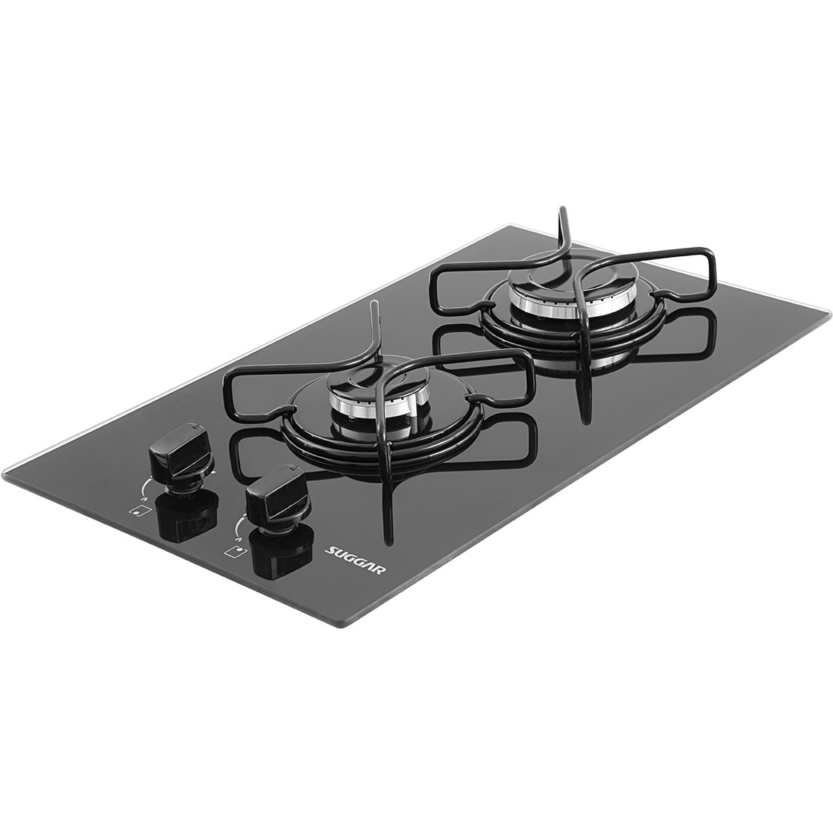Fogão de Mesa Cooktop 2 Bocas Vidro Preto à Gás Suggar FG2002AVP - 3593c3dd-1bd9-48f7-a4d7-d7d1a0ed96ee