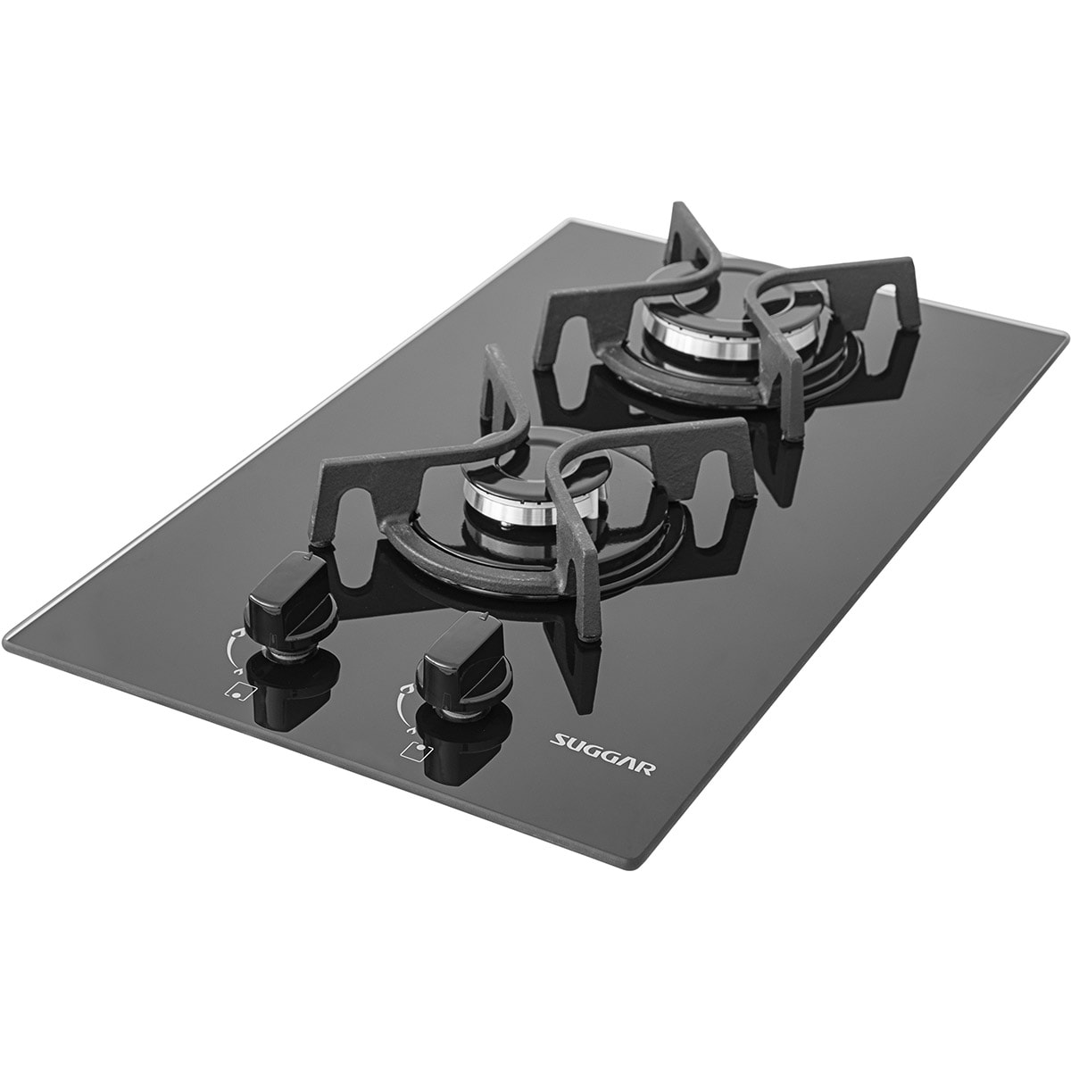 Fogão de Mesa Cooktop 2 Bocas Vidro Preto à Gás Suggar FG2002FVP - Imagem principal - df0c3f44-9edb-4694-8804-80221dcb70e6